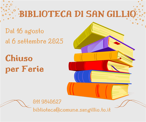 Chiusura estiva Biblioteca
