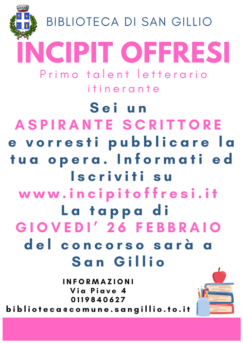 Incipit Offresi
Il primo talent letterario itinerario
